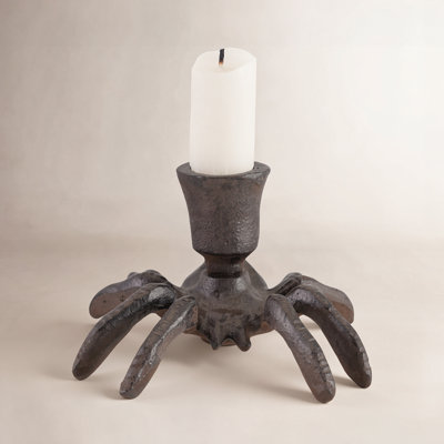 Cast Iron Spider Candlestick Holder