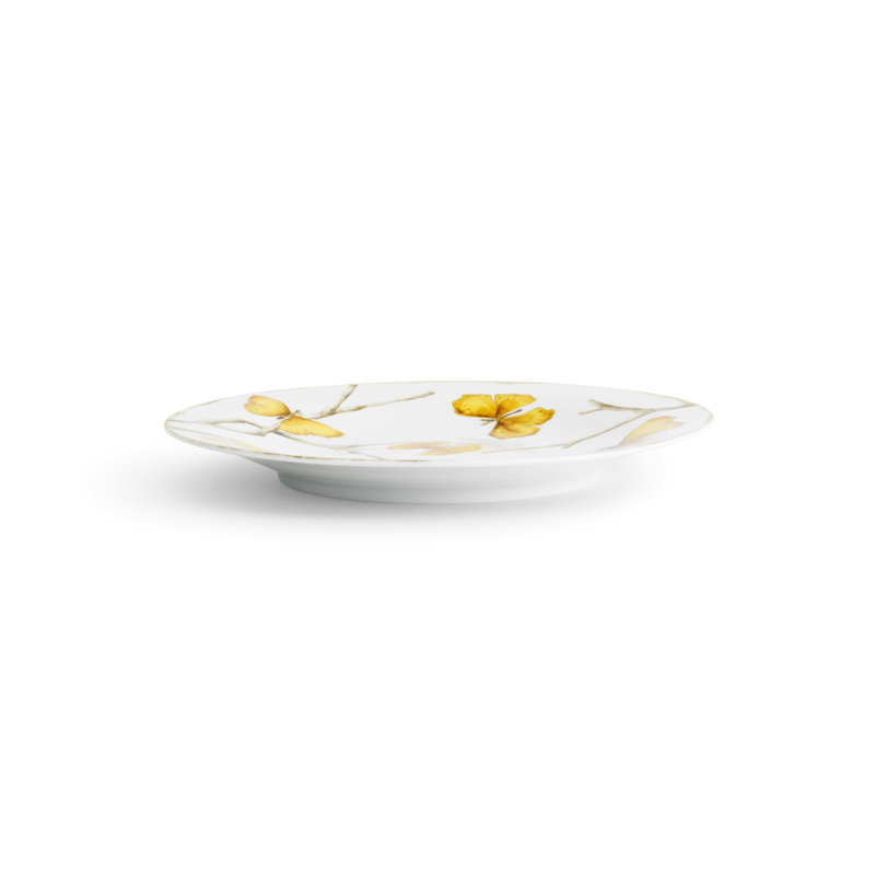 Butterfly Ginkgo Handmade Porcelain Salad/Dessert Plate