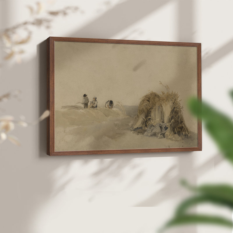Paysages rétro-DCxxxv-reproduction encadrée - réversible, H 8 po x l 10 po, Noyer