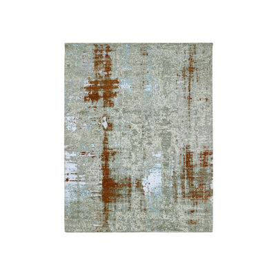 Tapis oriental rouge en laine noué à la main 8 pi 1 po x 10 pi 3 po - MOA10283139