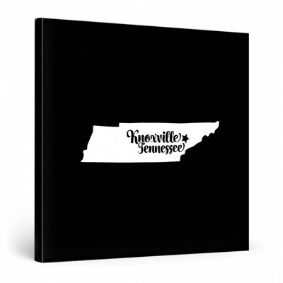 Home Sweet Knoxville — Tennessee State Silhouette — Canvas Wall Art