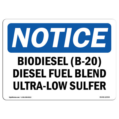 Biodiesel (B-20) Diesel Fuel Blend Ultra-Low Sign
