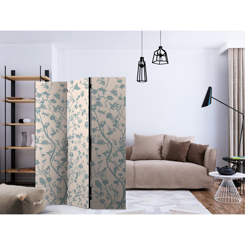 135cm W x 172cm H 3 - Panel Solid Wood Folding Room Divider