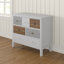 Iron Solid Wood 93cm W Chest of Drawers