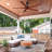 Whirlwinds 60 In. Indoor Black Solid Wood Ceiling Fan Without Light