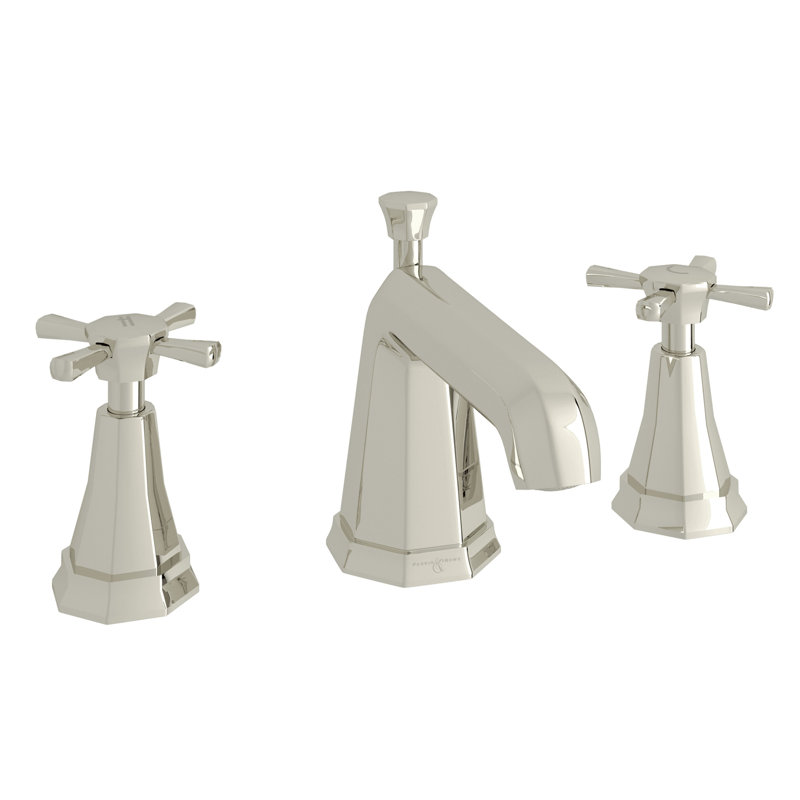 Deco Widespread Lavatory Faucet, Polished Nickel