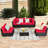 5 - Person Patio Conversation Sets with Cushions-401362959