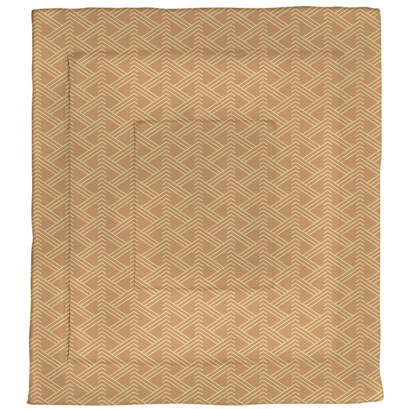 Jordao Polyester Geometric Shapes Comforter, Twin Comforter, Orange/Yellow