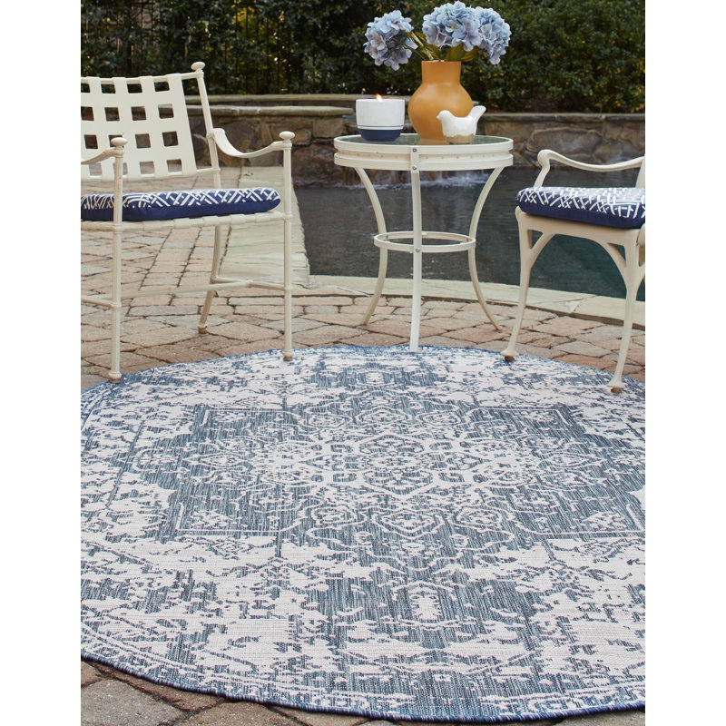 Tapis d'extérieur couleur os, Ovale 7 pi 10 po x 10 pi