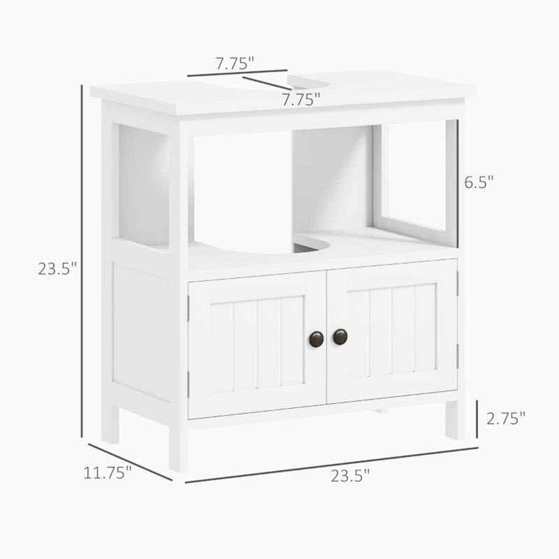 Modern Under-Sink Storage Cabinet, Designed for Pedestal Sinks