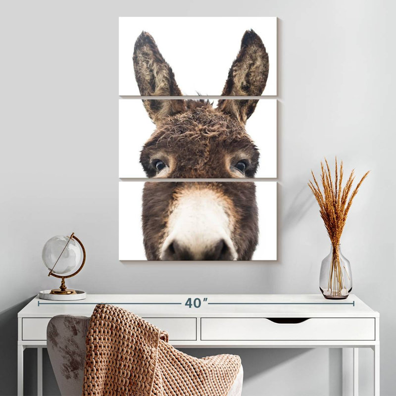 Brampt Peeking Donkey, 32" H x 20" W