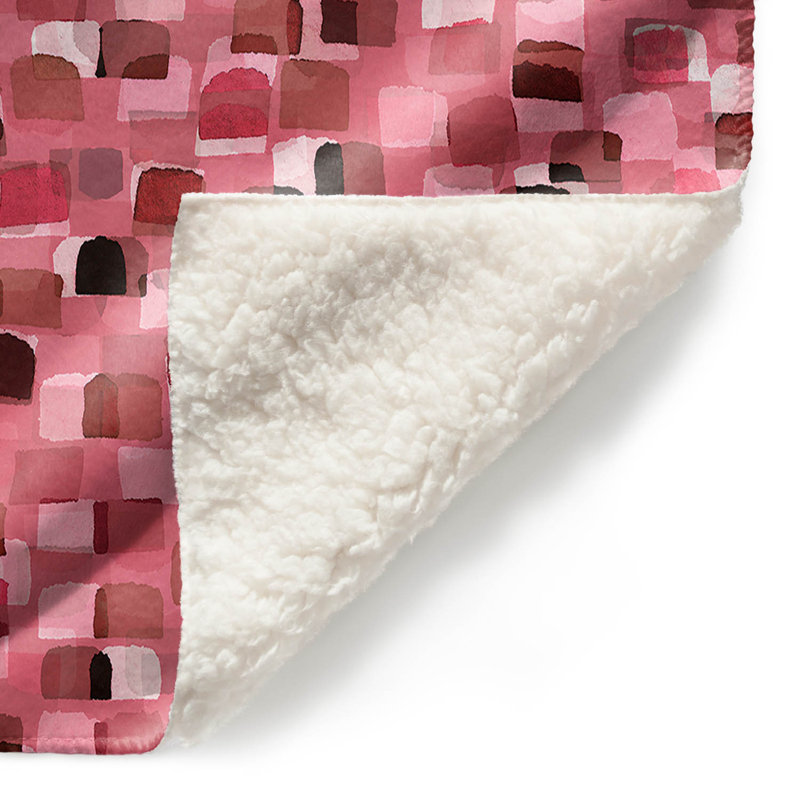 Couverture en sherpas 8 douces pois dot visions, l 51 po x L 60 po