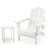Outdoor Adirondack Chair and Side Table Set with Cup Holder, Weather-Resistant HDPE Construction（Set of 2）-118504185
