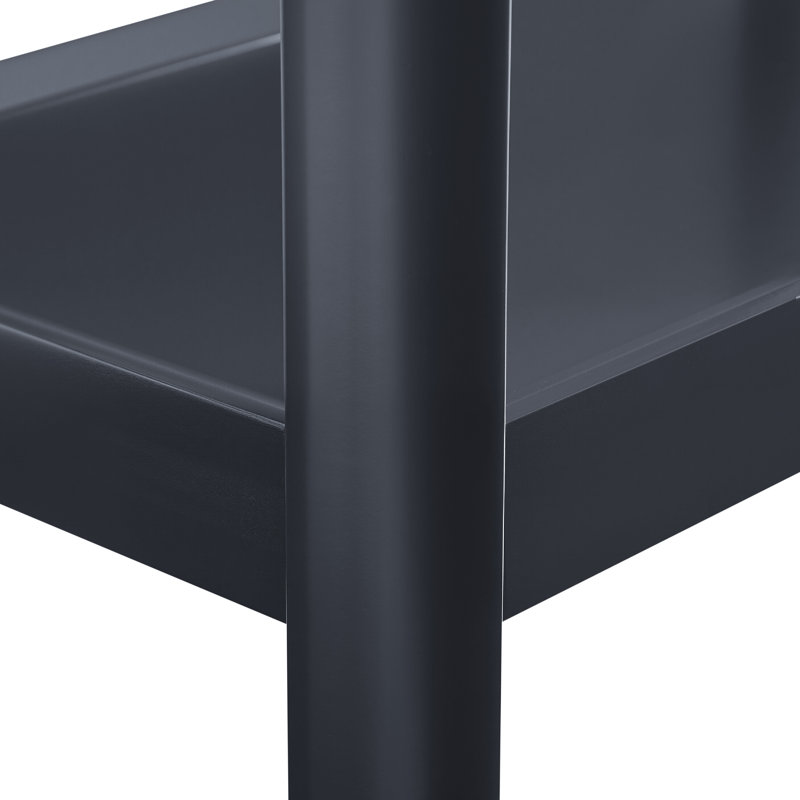 Yonda Matte Black Nightstand, Black
