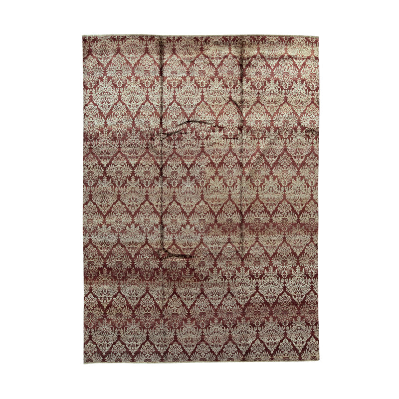 Tapis ivoire / marron noué à la main Neo Villa