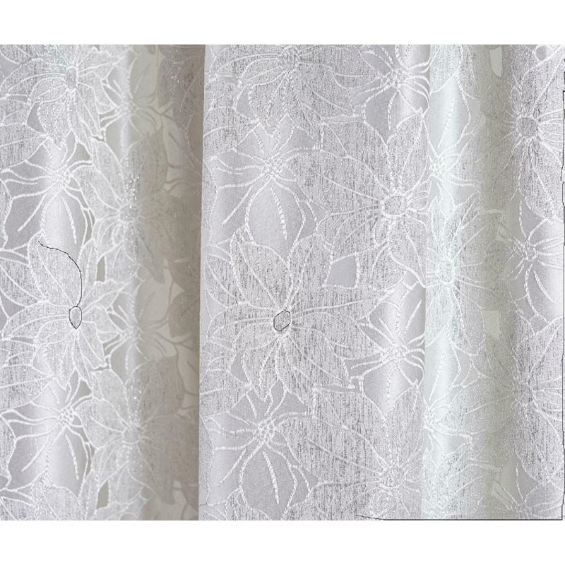 Dianelly Room Darkening Curtain Pair, Cream/White, 228cm Width x 228cm Drop