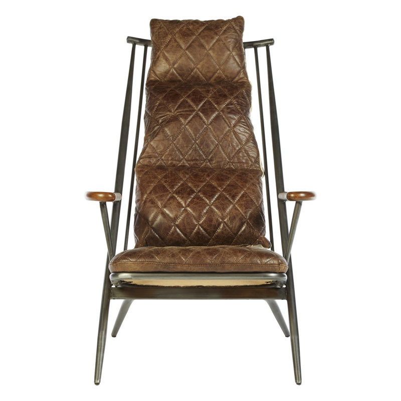 Orono Leather Accent Chair, Brown