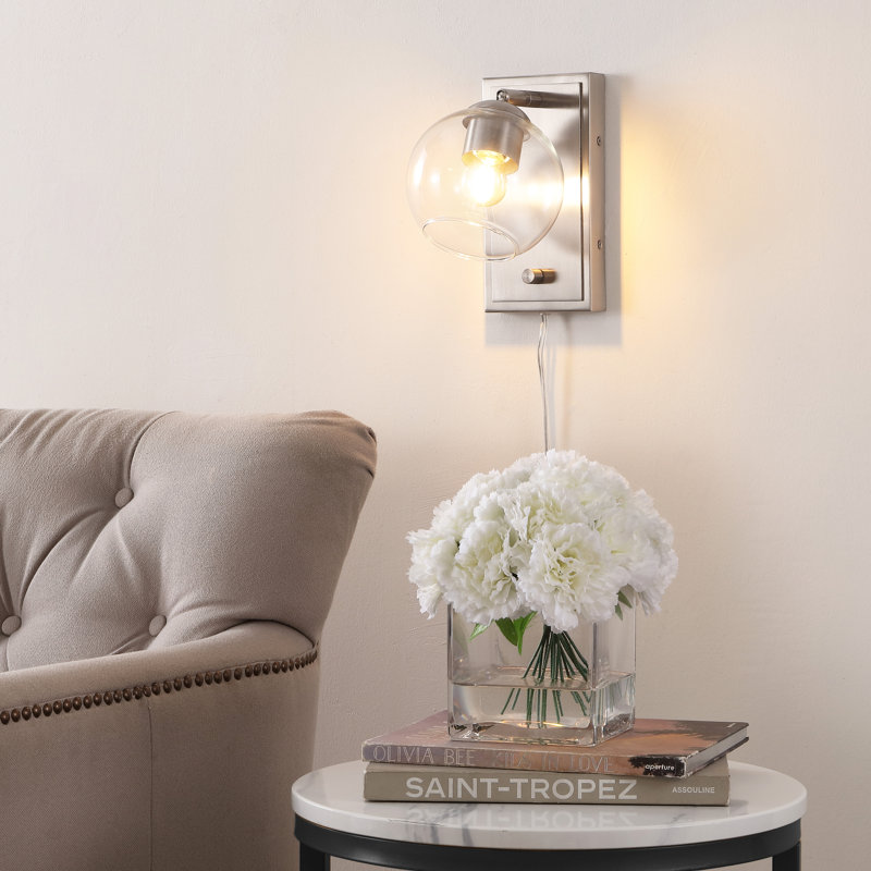 Cresencia Armed Sconce, Nickel