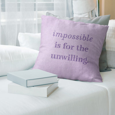 Housse de coussin en lin « impossible à écrire »