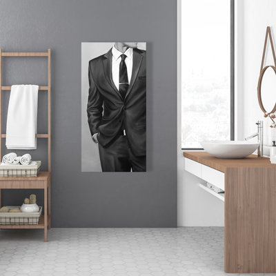 Man in a Great Costume - Black & White Canvas Home Decor