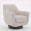 Fauteuil demi-tonneau pivotant de 30,90 po Mercersville-77118874