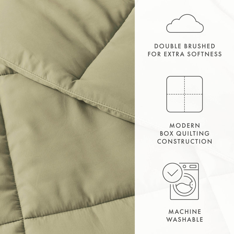 Sage Full Down Alternative Microfiber Comforter Set