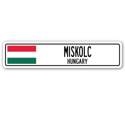 Plaque de rue en aluminium Miskolc, H 4 po x l 18 po x P 1 po
