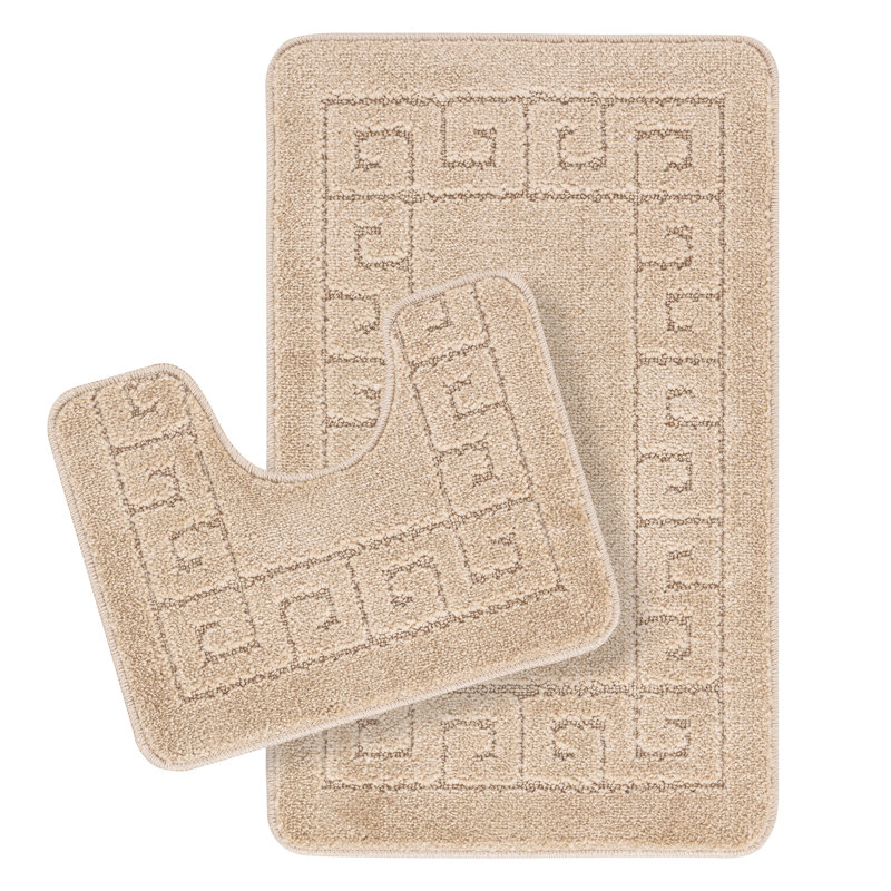 Solid Colour 50cm X 80cm Area Rug Set