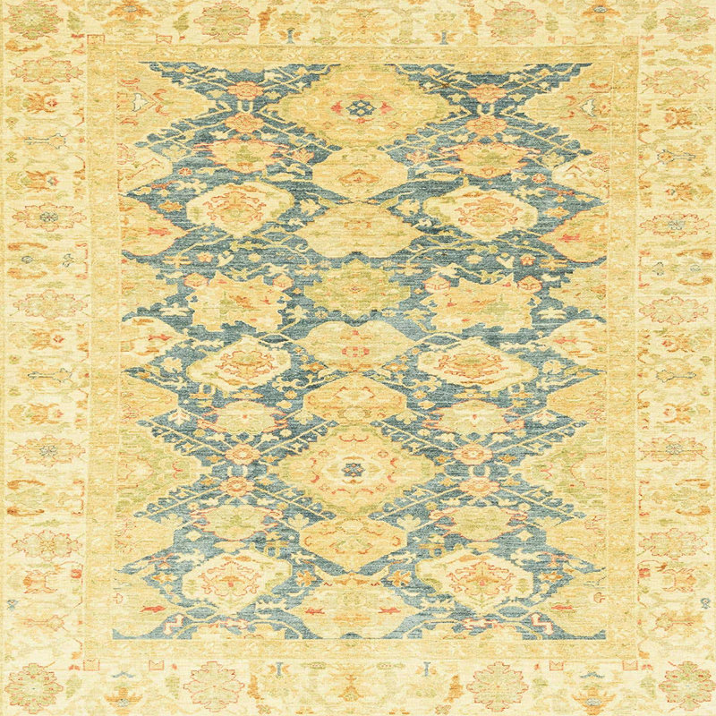 Tapis décoratif multicolore à motif abstrait, Carré 3 pi