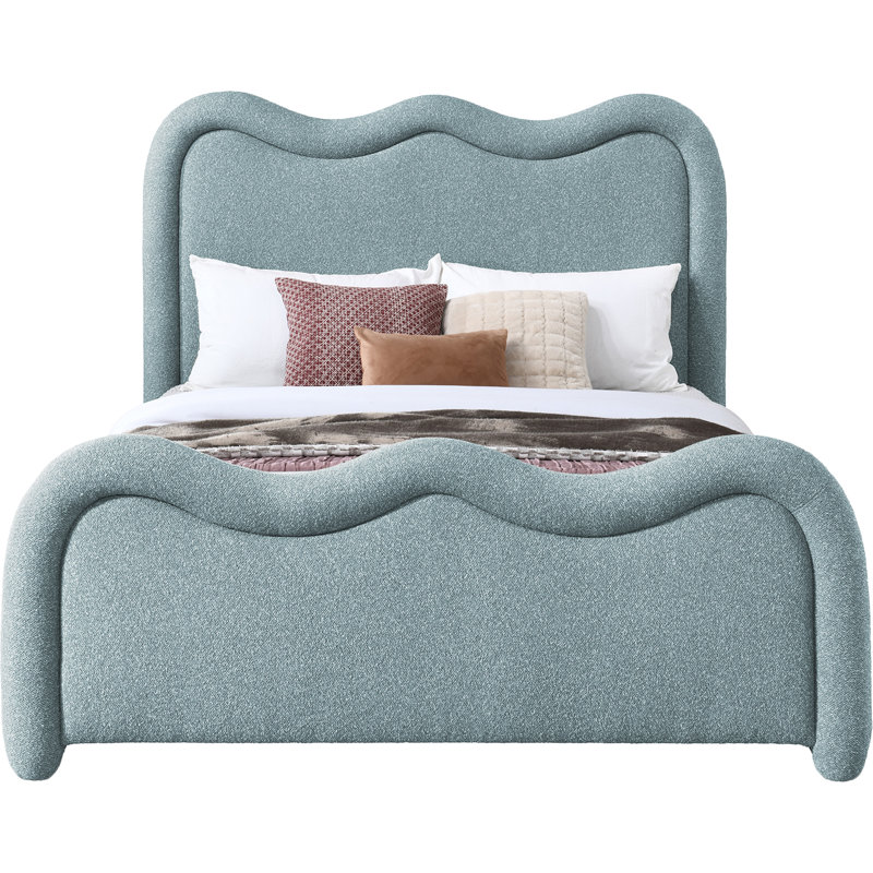 Gavin Chenille Fabric, Blue Chenille Fabric, Queen
