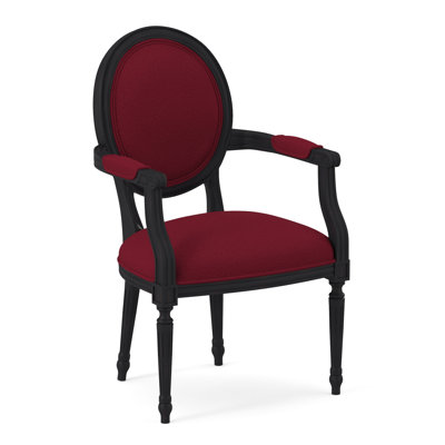 Chaise avec accoudoirs en tissu Dauphin