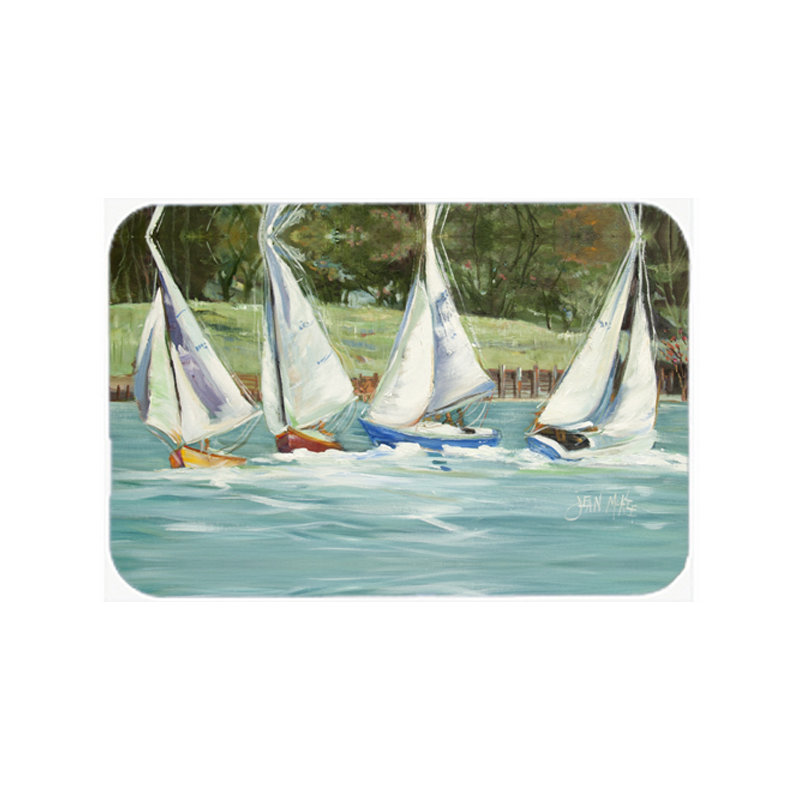 Planche à découper en verre caroline Sailboat