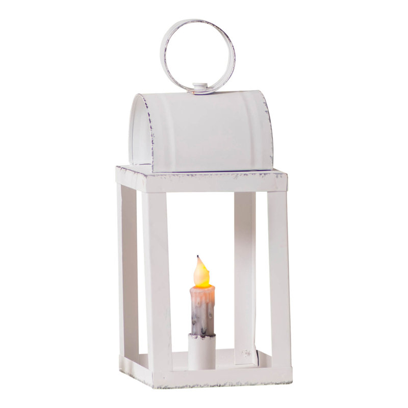 Lanterne de table en métal 14 po avec bougie incluse