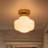 8" Mid-Century Schoolhouse Semi-Flush Mount Light