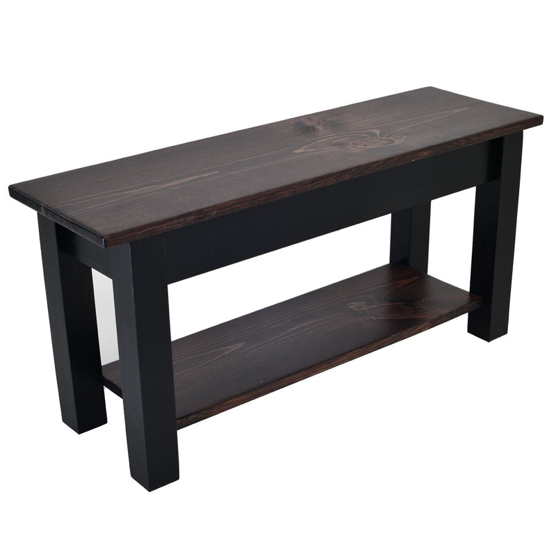 Halma Solid Wood Bench, 17" H x 72" W x 12" D