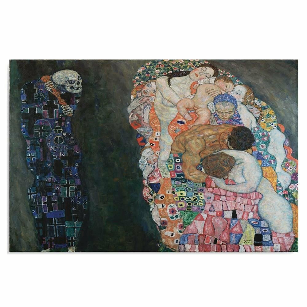 Leinwandbild Leben und Tod von Gustav Klimt