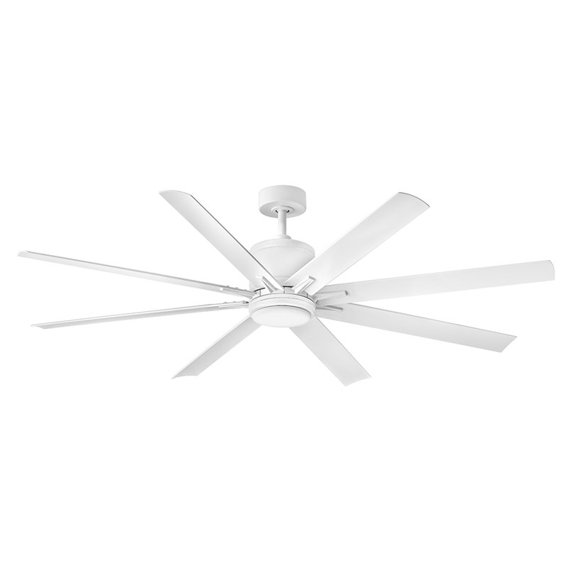 Ventilateur de plafond à DEL Hinkley Vantage, Blanc, Blanc mat