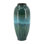 D8x17,5 "Vase en céramique décoratif avec glacis réactif bleu et vert