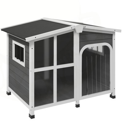 Premium Wooden Dog House with Multiple Functionalities for Large Canines