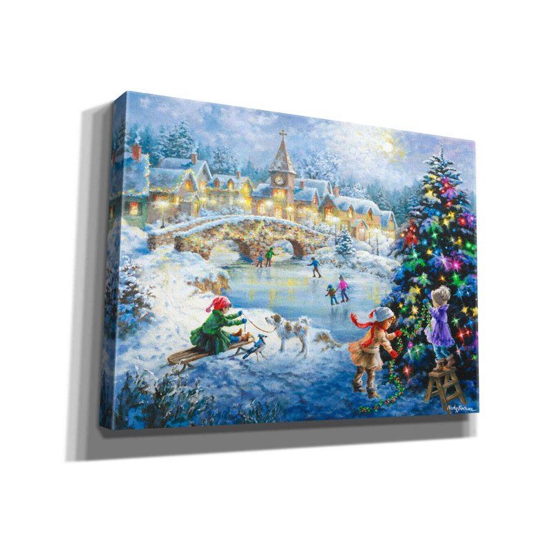 «Joyful Celebration» par Nicky Boehme, art mural sur toile, H 40 po x l 54 po x P 1,5 po