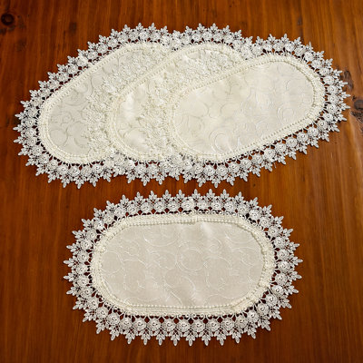 Anaida Polyester Embroidered Rectangle Placemat