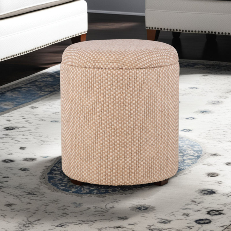 Repose-pieds avec rangement caché élégant 16 po x 18 po Elegant Beige