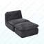 Fauteuil à compression complète avec repose-pieds Liyasi-1741813953