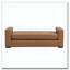 Repose-pieds durable en similicuir brun