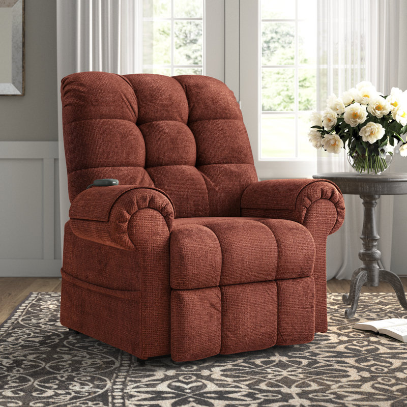 Antanina Power Lift Assist Upholstered Recliner, Red
