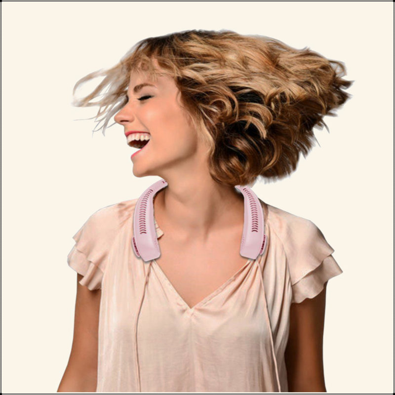 Ventilateur de cou mains libres Easy Breezy, Rose