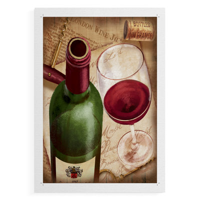 Merlot Wine -Canvas Print Only - NOT FRAMED