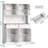Kitchen Pantry Cabinet with Charging Station, Tall Hutch with Microwave Stand & Drawers-369765458