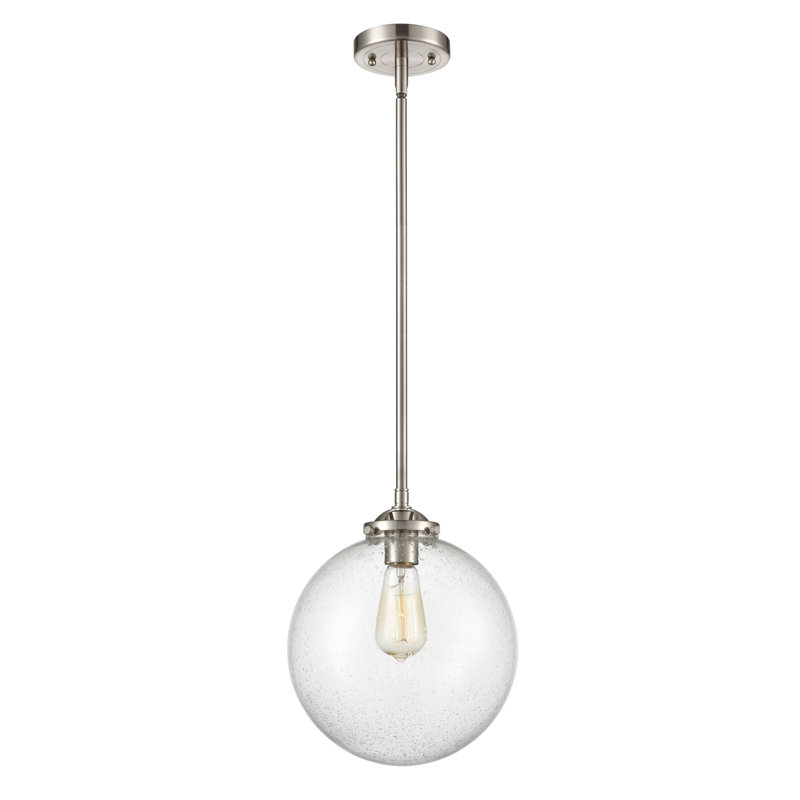 Clementina 1 - Light Single Pendant, No Bulb Included, Seedy, Brushed Satin Nickel