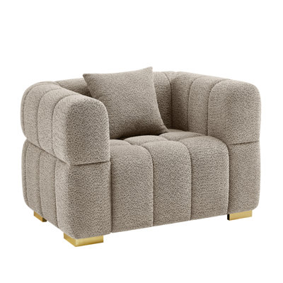 44In Oversized Boucle Tufted Accent Chair